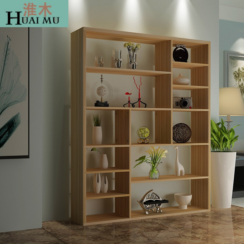 淮木（HUAIMU）简约隔断博古架屏风多宝阁古董架书架置物架茶叶展示架酒柜150*30*1 150*30*180加厚(颜色备注)