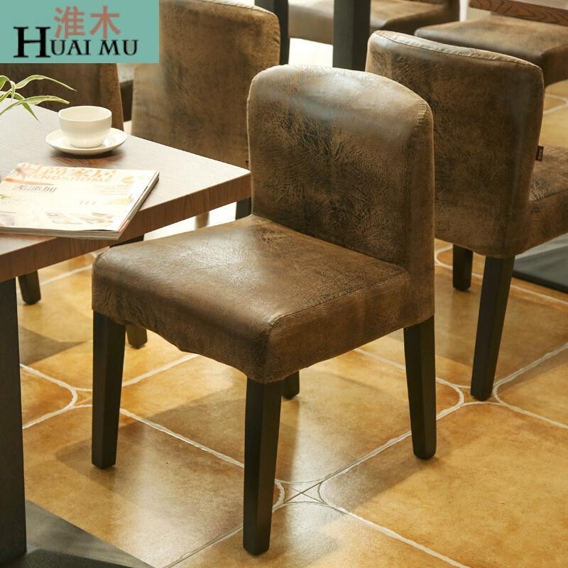 淮木（HUAIMU）现代简约布艺可拆洗实木餐椅皮质休闲办公椅_2 墨西哥绿(暗绿#5)不可拆洗