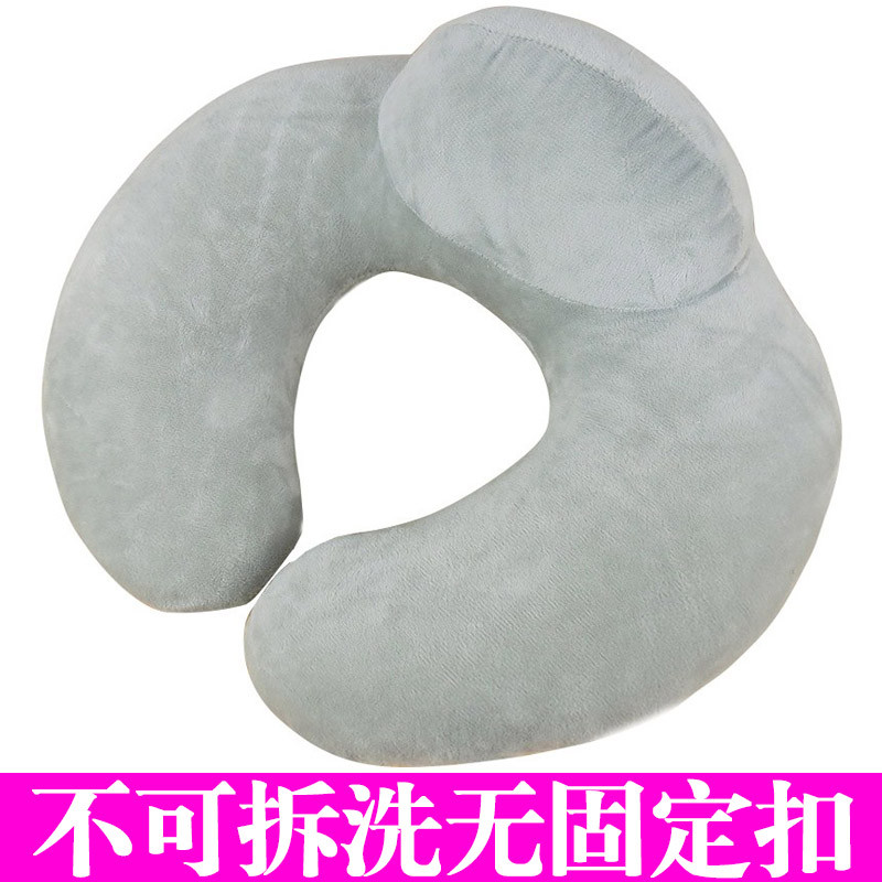 u型枕头护颈枕护脖子颈椎枕卡通飞机脖枕旅行枕午睡枕u形保健靠枕_2 默认尺寸 灰色特价款无礼物