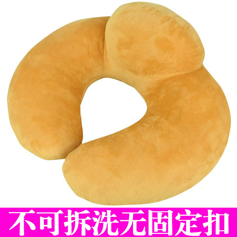 u型枕头护颈枕护脖子颈椎枕卡通飞机脖枕旅行枕午睡枕u形保健靠枕_2 默认尺寸 咖啡色特价款无礼物
