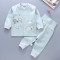 贝乐咿 0-3-6-9个月婴儿两件套开衫系扣宝宝纯棉套装 7484黄色 73#(建议身高66-73cm)