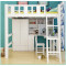 硕木居 上床下桌儿童 高低组合床学生床衣柜床多功能高架床衣柜书桌床组合 1.2*2直梯裸床