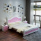 艾帛利(AIBOULLY) 床 实木床 双人床1.5米1.8米 简约现代松木床 白色卧室家具木质全纯实木床 1.0x2.0实木床无抽屉+2个床头柜（颜色备注）