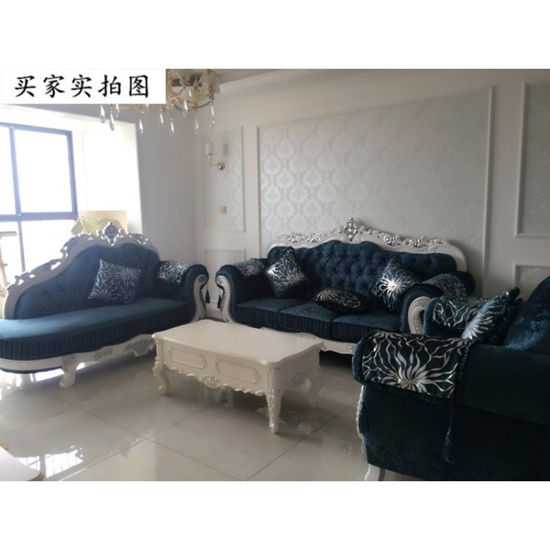 欧式布艺沙发123组合实木客厅家具整装大小户型简欧三人位可拆洗_7 定制款式七