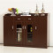 淮木餐边柜碗柜酒柜茶水柜碗橱储物小柜子简易橱柜酒店餐厅厨房备餐柜黑胡桃60*40*90双 描金黑60*40*90