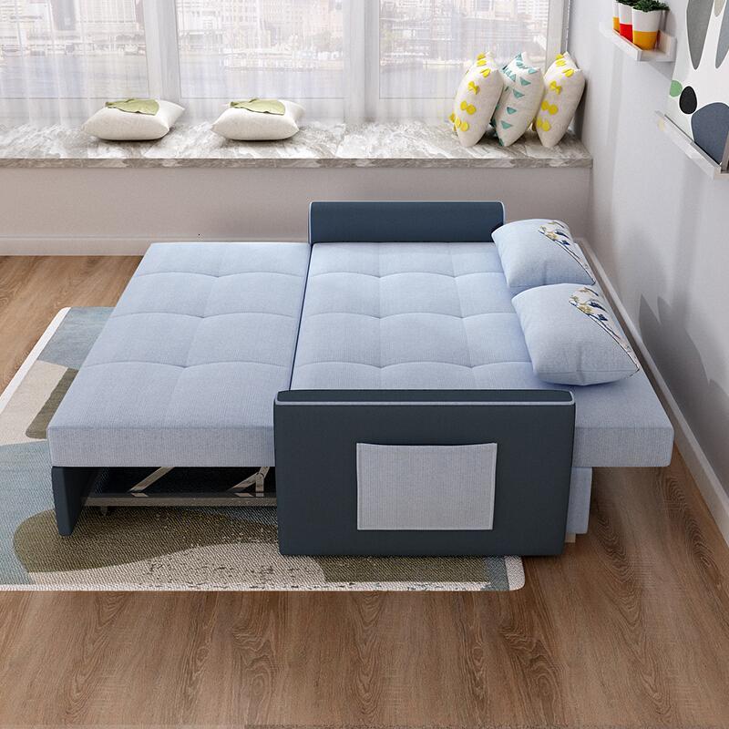 淮木多功能沙床可折叠布艺单双人小户型客厅坐卧两用沙省空间颜-05(沙2米，床宽1.72米)_5 颜色B-08(沙发2米，床宽1.72米)