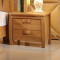 淮木中式床头柜子橡胶木实木床头柜实木框架床头柜海棠色整装 黑胡桃色