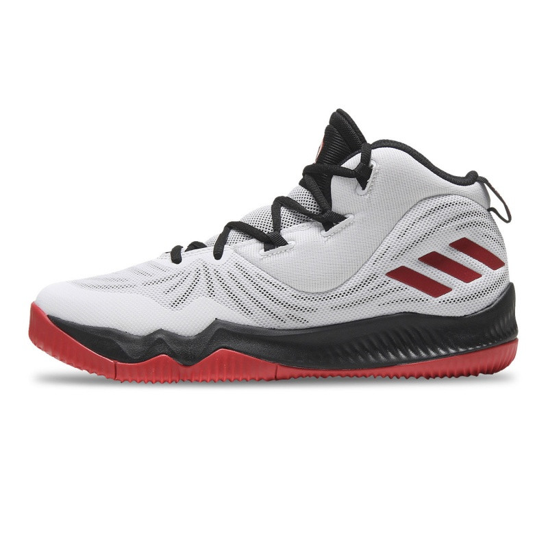 ADIDAS阿迪达斯新款男子场上耐磨防滑篮球鞋CQ0729 亮白/1号黑色/红 44.5