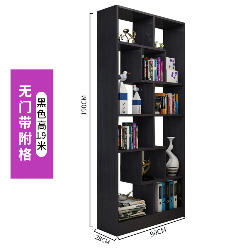 淮木客厅玄关柜隔断柜子现代简约屏风柜间厅装饰柜鞋柜酒柜欧式厅柜三带附格暖白实木芯组装 无门黑色