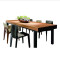 淮木复古工业风美式loft办公桌会议桌长桌长方形现代简约铁艺餐桌 实木总统椅