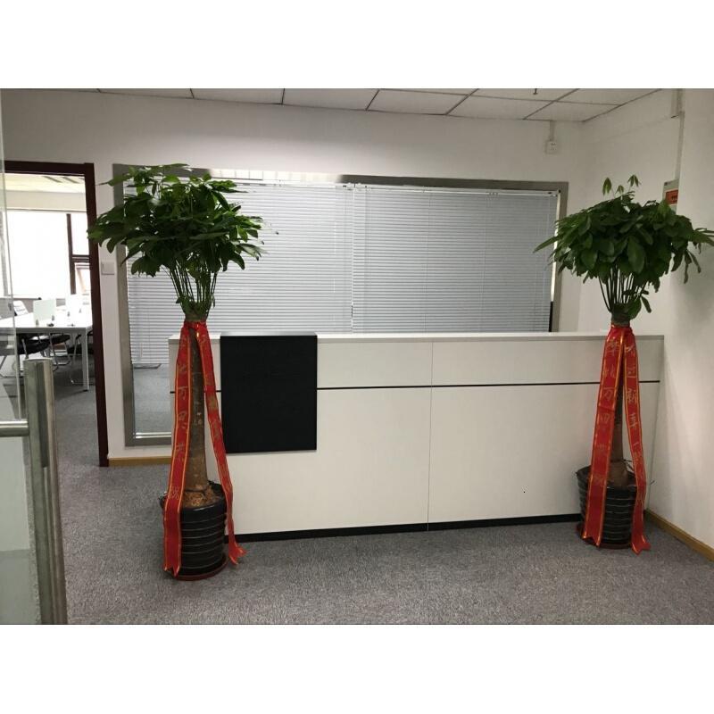 淮木办公家具接待台收银台吧台柜台迎宾台公司办公桌简约吧台前台_1 3.3-3.4米