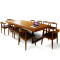 淮木美式loft实木办公桌椅工作台简约现代会议桌长桌办公家具工业风 100*50*75*5公分促销价