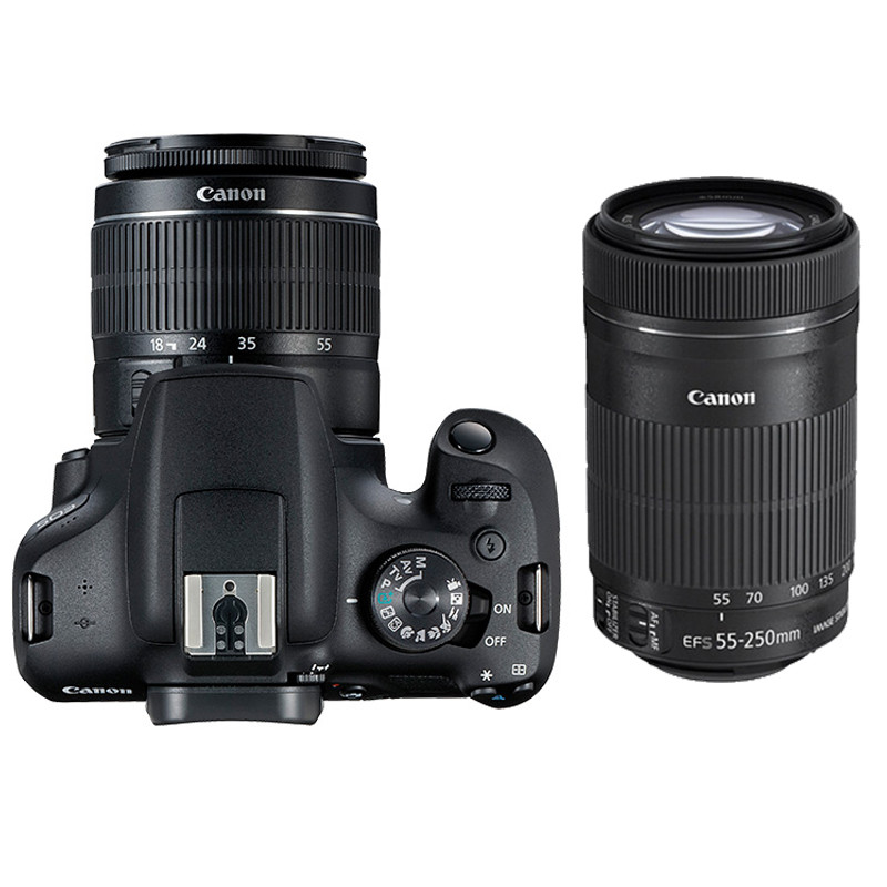 佳能(Canon) EOS 1500D(18-55mm+55-250mm) 数码单反相机 双镜头套装 约2410万像素