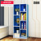 新款创意书柜创意组合书架简约现代小柜子落地置物架简易储物柜陈列架 2排7格(蓝)