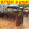户外阳台装修围栏咖啡餐厅隔断栅栏花架防腐木网格花槽木质花箱_7 长120高90宽25（白色）