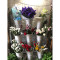 大号塑料桶花架花桶架鲜花桶花器鲜花架花店花架婚庆用品_7 一层3个3层（白色）