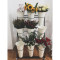 大号塑料桶花架花桶架鲜花桶花器鲜花架花店花架婚庆用品_7 一层2个4层（白色）