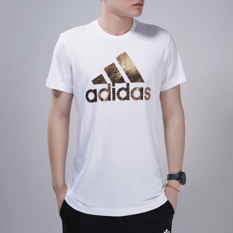 adidas阿迪达斯男装短袖2018春季新款圆领运动休闲宽松透气T恤CD4864DFCD4 CV4509 S