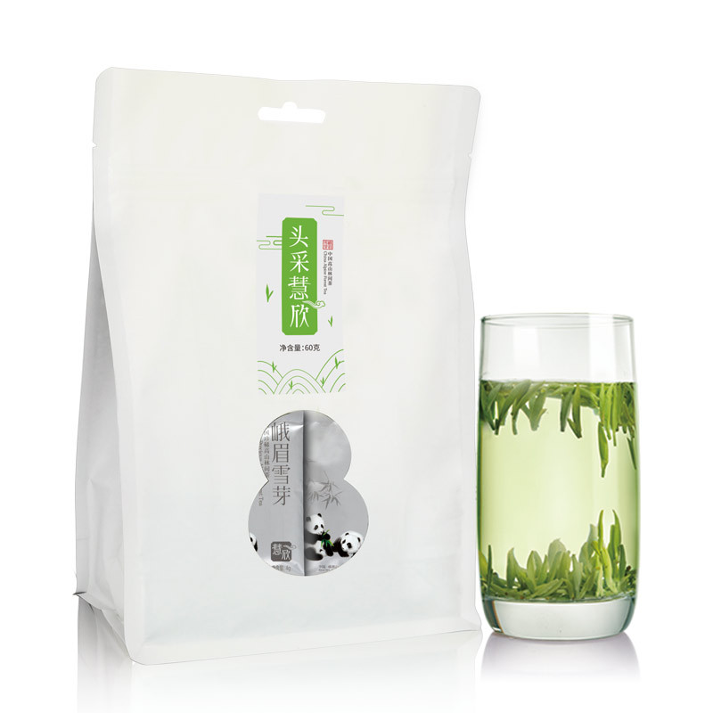 2018新茶 峨眉雪芽头采慧欣60g明前春茶雀舌绿茶