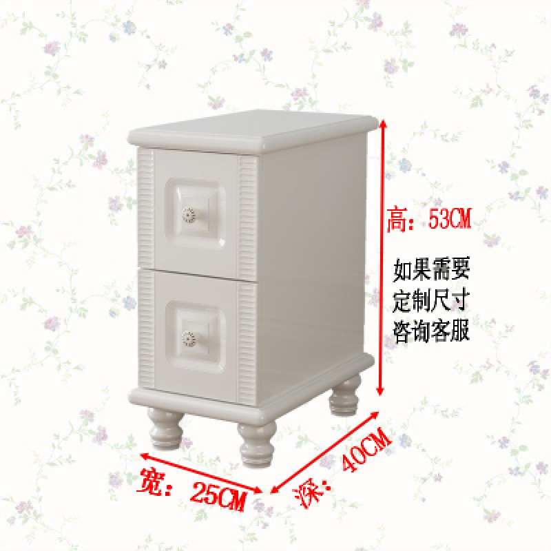 25/30/35/40/45/50cm简约简欧迷你床头柜欧式窄小户型韩式象牙白_8 25cm精品床头柜