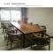 淮木美式loft实木办公桌椅工作台简约现代会议桌长桌办公家具工业风_1_0 现货120*60*75*5公分促销价