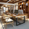 淮木美式实木办公桌工作台简约现代大型会议桌长桌工业风办公家具 200*80*75厚度8cm