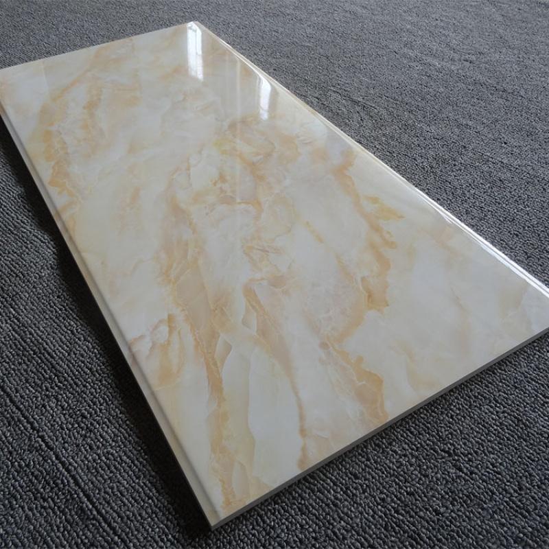瓷片墙砖黄色仿大理石墙砖釉面砖300x600厨房厕所卫生间凹边瓷砖_5