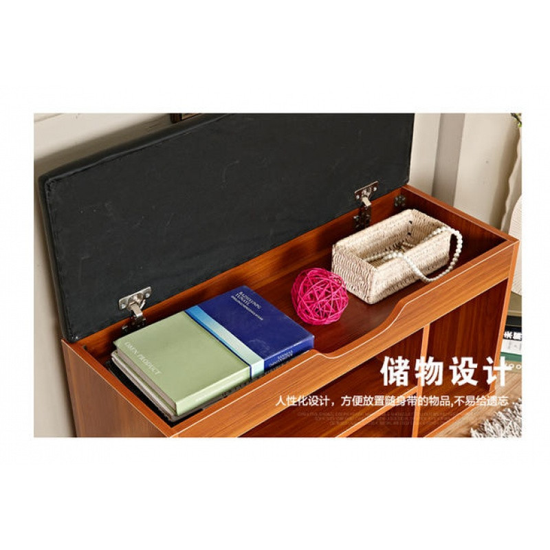 简约现代实木式换鞋凳收纳鞋柜凳皮凳子储物可放靴子凳沙发欧式凳_6 60cm长度【橡木色】