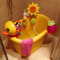 超大号儿童洗澡桶宝宝浴桶塑料泡澡桶婴儿浴盆小孩沐浴桶可坐加厚_2 大号粉色+向日葵