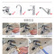 台盆厨房老式水龙头转换接头四六分洗衣机进水管洗车水配件 全铜台盆接头+全铜通水接头