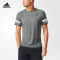 adidas阿迪达斯跑步男子短袖T恤深麻灰-AH9931 M（成人） 如图
