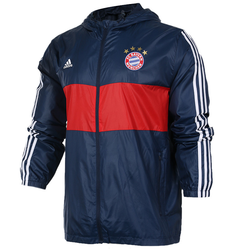 adidas阿迪达斯男装足球运动连帽防风梭织透气夹克外套BS0119 XL（185-104） BS0119