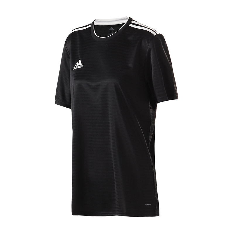 adidas阿迪达斯男子短袖T恤2018新款足球训练休闲运动服CF0679 XXL CF0679黑色