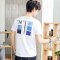 韦斯普 2018夏季新款男士纯棉短袖T恤韩版修身短T潮男圆领体恤衫B-T138 XL 蓝色