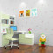 儿童房壁纸可爱卡通图案凯蒂猫墙纸环保3D立体男孩女孩卧室背景_5 黄色W6103