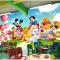 迪士尼家族儿童3d立体创意墙纸儿童房卡通客厅电视背景画_7 高档无缝真丝（整幅）