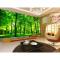 大型3D立体绿色树林电视背景墙纸客厅沙背景墙壁纸卧室风景_5 高档进口油画布（整幅）