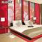 大型壁画现代简约个性红色条纹玫瑰墙纸壁纸卧室床头背景墙_5 无缝真丝布/每平米