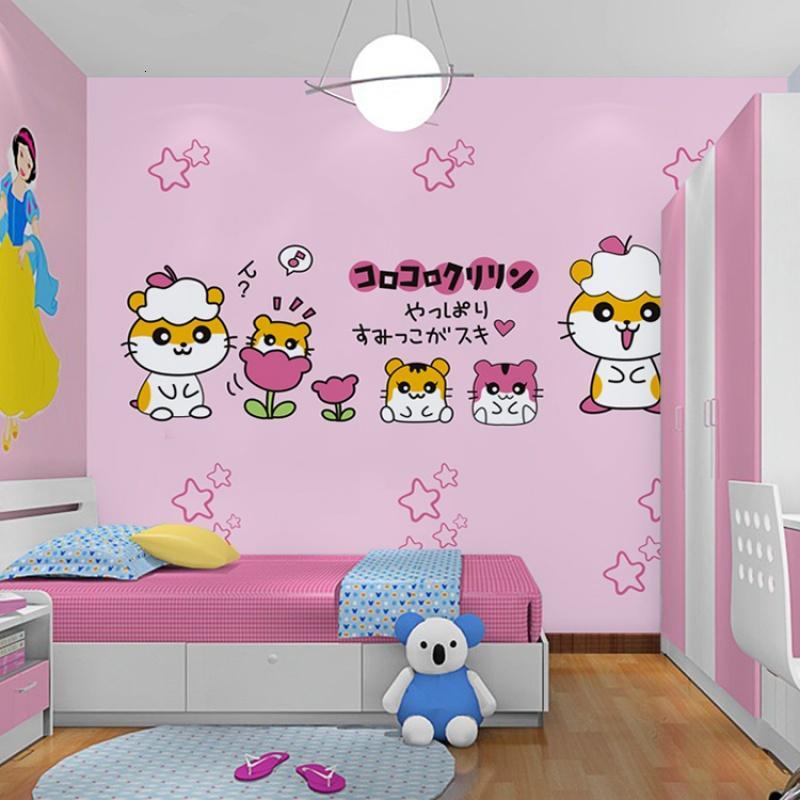 梦铃装饰儿童房墙纸女孩卧室床头背景墙壁纸公主大型壁画_4_1 高档无缝无纺布（整幅）