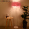 水晶羽毛落地灯客厅书房卧室床头灯简约现代遥控温馨公主装饰台灯1523323957276 白色浓密羽毛带水晶+脚踏开关+7W暖光