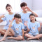 茵珠麗YinZhuli 2018短袖短裤家庭装纯棉儿童家居服套装 夏季全棉卡通亲子全家装男女士情侣睡衣5035 女童款12码 3号款