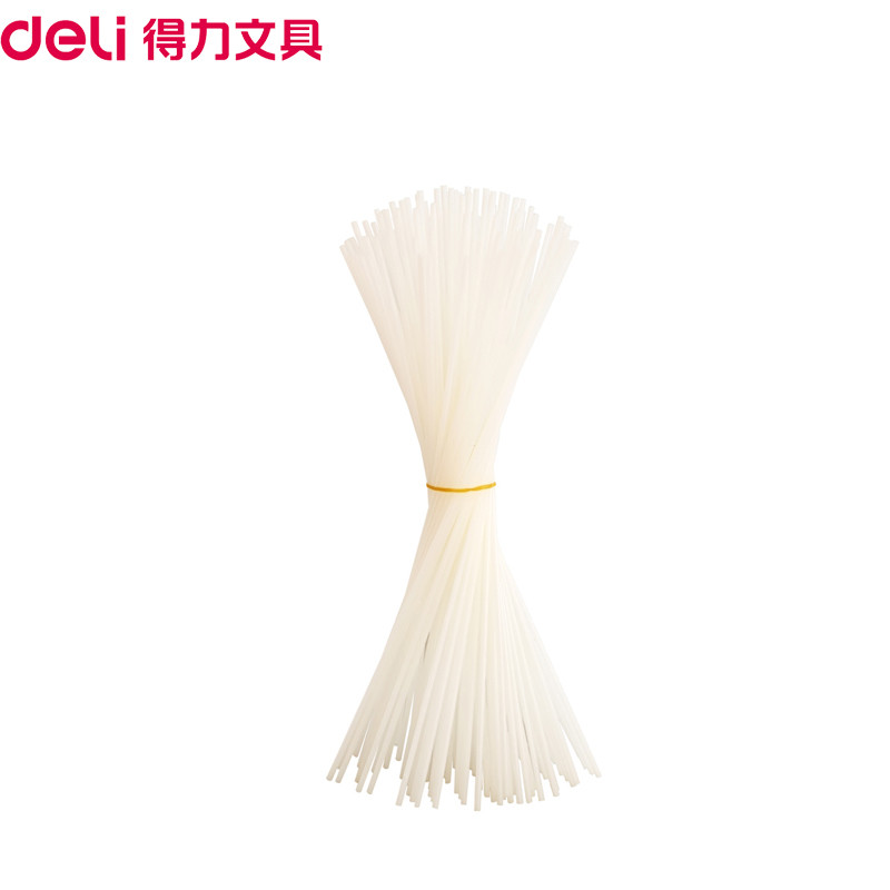 得力(deli)3847 4.8mm装订铆管100支/盒 财务装订机热熔铆管 热熔胶管 尼龙管塑料管 装订机耗材