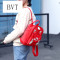 BVT书包女新款中学生书包学院风背包女小学生书包女休闲手提小包 红色