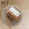 BVT软皮盒子包链条小方包牛皮撞色多隔层迷你单肩斜挎小包女链条包 棕色