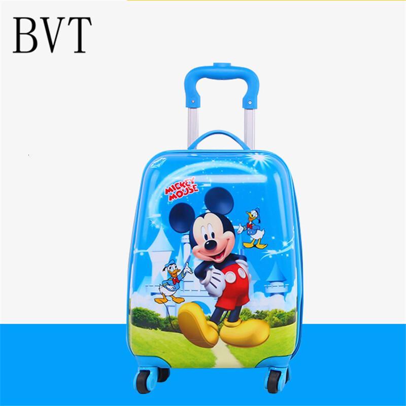 BVT儿童拉杆箱16寸男女旅行箱卡通登机箱行李箱18寸万向轮小拖箱学生_4 默认尺寸 变形金刚深蓝方形