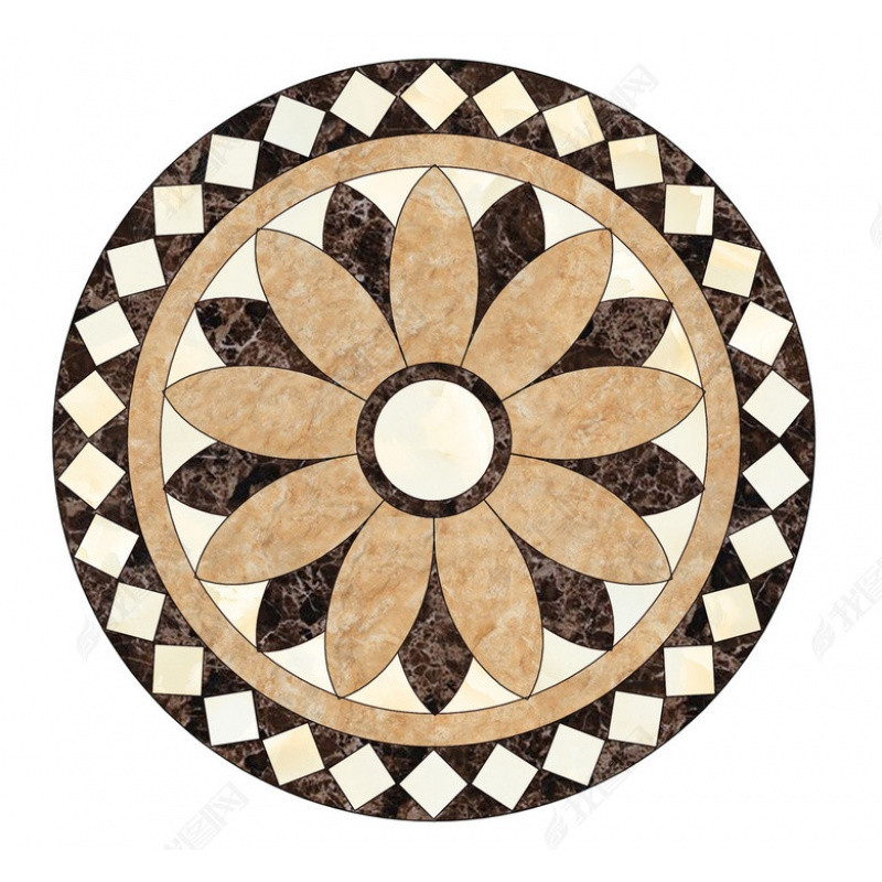 促销欧式拼花仿大理石瓷砖地板贴可移除不留胶自粘防水耐磨地画 默认尺寸 图片414612147