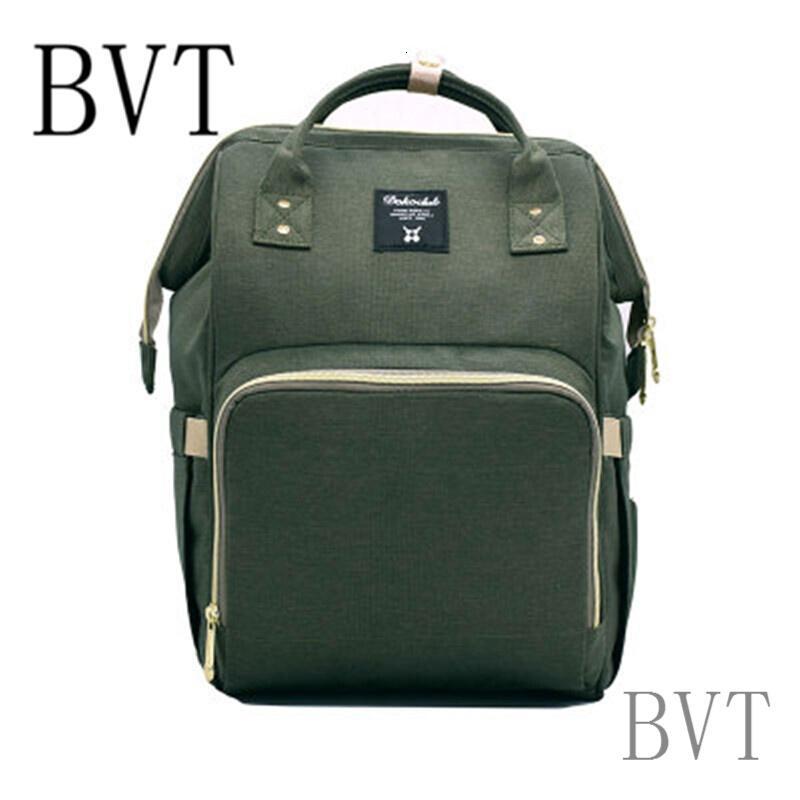 BVT妈咪包多功能宝妈袋时尚妈妈包双肩外出背包大容量母婴包手提袋_3 橄榄绿