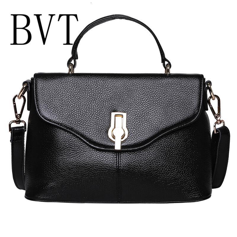 BVT中年女包妈妈包时尚单肩包斜挎包手提包韩版百搭休闲女包包_4 黑色