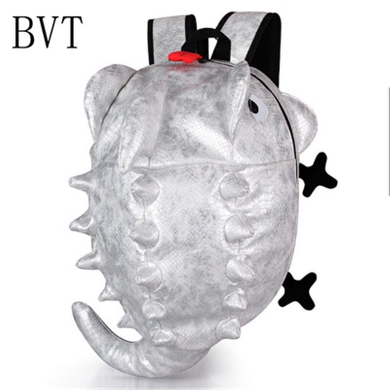 BVT创意动物背包韩版变色龙旅行旅游背包户外酷书包双肩潮恶搞动物包 白色