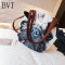 BVT可爱猫脸大容量少女包包创意动物单肩包时尚猫脸表情大包包 靓丽猫